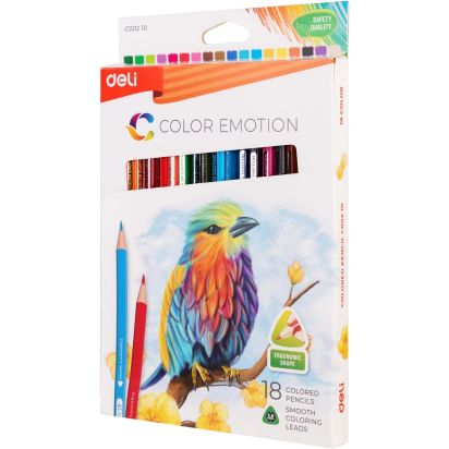 Creioane Colorate 18 culori Color Emotion DELI - 1