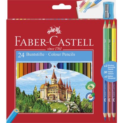 Creioane Colorate 24+3 culori ECO FABER-CASTELL - 1