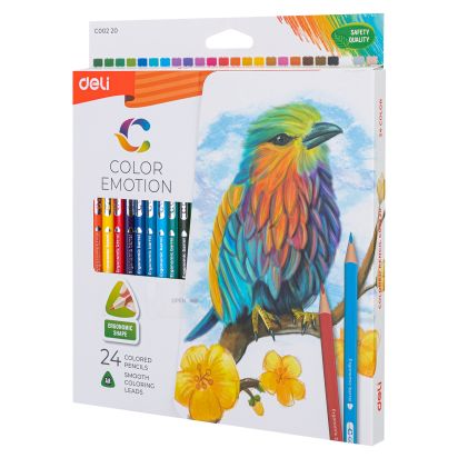 Creioane Colorate 24 culori Color Emotion DELI - 1