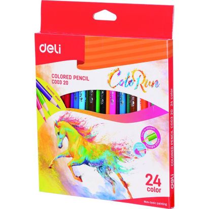 Creioane Colorate 24 culori Colorun DELI - 1