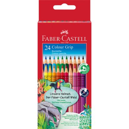 Creioane Colorate 24 culori grip 2001 FABER-CASTELL - 1