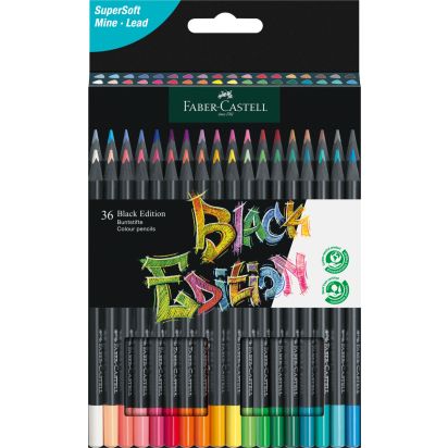 Creioane Colorate 36 culori Black edition FABER-CASTELL - 1