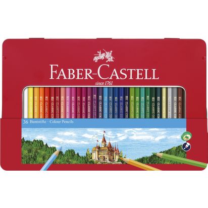 Creioane Colorate 36 culori cutie metal-2 FABER-CASTELL - 1