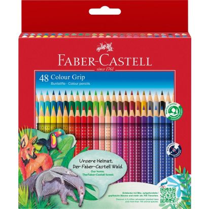 Creioane Colorate 48 culori grip FABER-CASTELL - 1