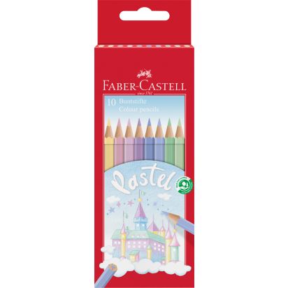 Creioane Colorate pastel 10 culori FABER-CASTELL - 1