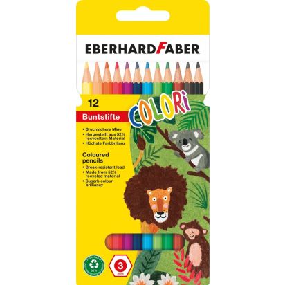 Creioane Colorate plastic 12 culori EBERHARD FABER - 1