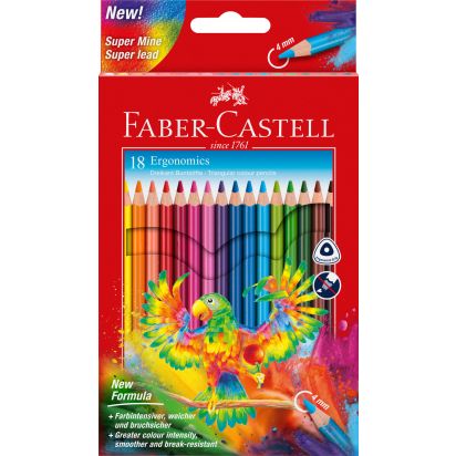 Creioane Colorate triunghiulare 18 culori ergonomics FABER-CASTELL - 1