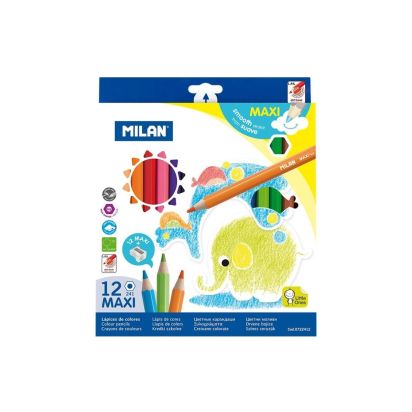 Creion color 12 culori Maxi hexagonal MILAN - 1