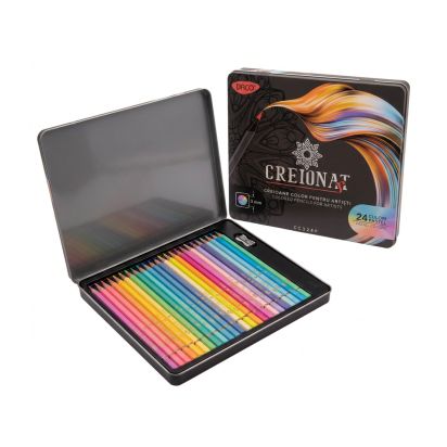 Creion color 24 culori pastel Creionat DACO - 1
