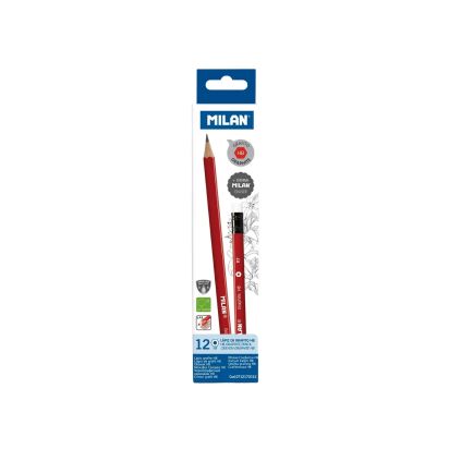 Creion grafit cu radiera hexagonal HB MILAN - 1