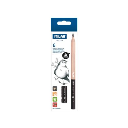 Creion grafit triunghiular MAXI 6B MILAN - 1