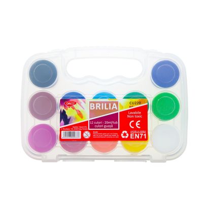 Culori guasa 12 culori 20 ml Brilia DACO - 1