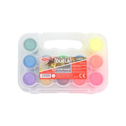 Culori guasa 20 ml 6 neon + 6 metalice Duela DACO - 1