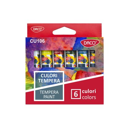 Culori tempera 6 culori 12 ml DACO - 1