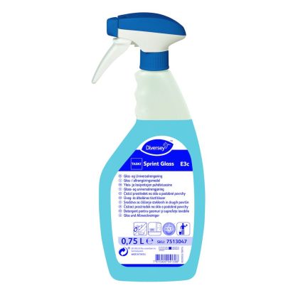 Detergent pentru sticla si multisuprafete Sprint Glass E3c, TASKI, 750ml - 1