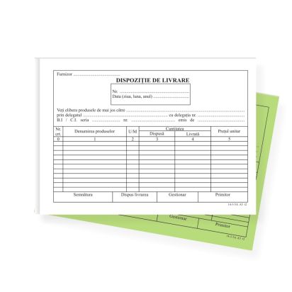 Dispozitii de livrare autocopiative - 1