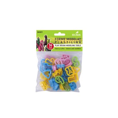 Forme modelat plastilina Litere si cifre set 36 ECADA - 1