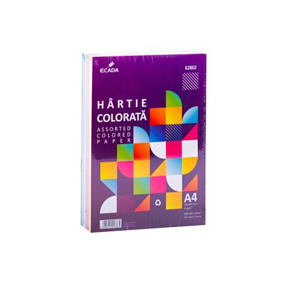 Hartie colorata A4 75 g/mp 500 coli 10 culori ECADA - 1