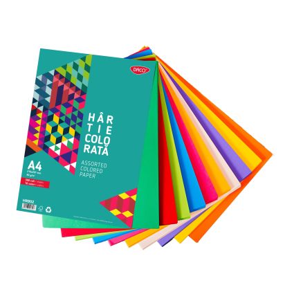 Hartie colorata A4 80 g/mp 500 coli 10 culori DACO - 1