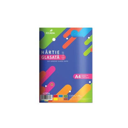 Hartie glasata autocolanta 6 file/set ECADA - 1