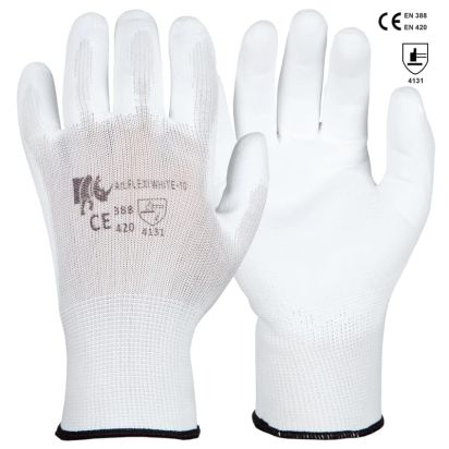Manusi Rhino Safety Flexiwhite Eco imersate in PU alb - 1