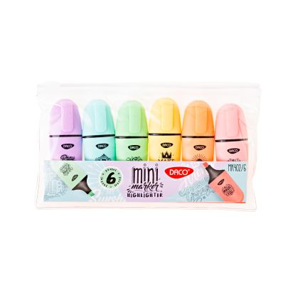 Marker evidentiator mini Pastel set 6 DACO - 1