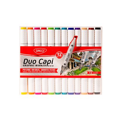 Marker grafic color Duo Capi set 12 DACO - 1