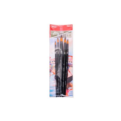 Pensule set 5 par sintetic varf rotund DACO - 1