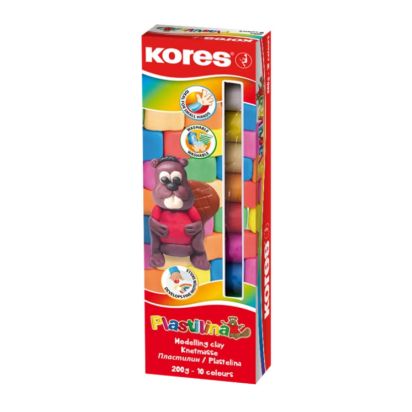 Plastilina 10 culori 200g KORES - 1