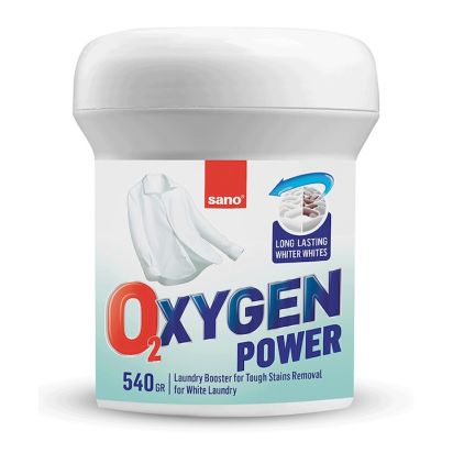 Pudra indepartare pete, rufe albe, cu efect de inalbire, Oxygen Power, SANO, 540gr - 1
