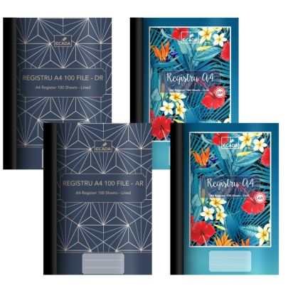 Registru A4 cartonat 100F linii ECADA - 1