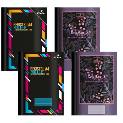 Registru A4 cartonat 200F aritmetica ECADA - 1