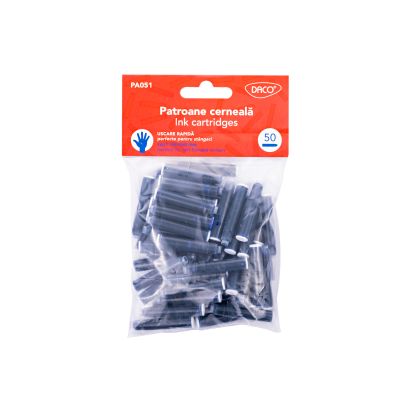 Rezerve stilou (patroane) set 50 Albastru DACO - 1
