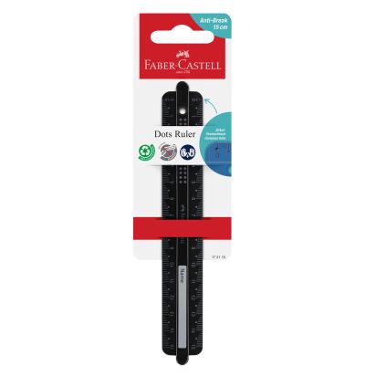 Rigla 15cm dots FABER-CASTELL - 1