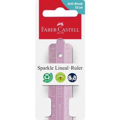 Rigla 15cm Sparkle FABER-CASTELL - 1