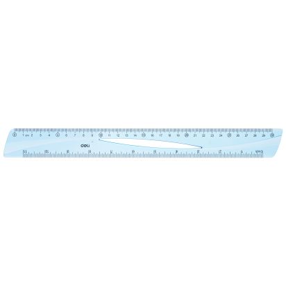Rigla 30cm albastra transparenta DELI - 1