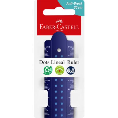Rigla 30cm Dots FABER-CASTELL - 1