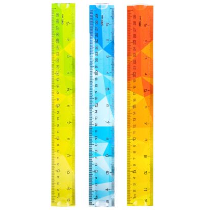 Rigla 30cm multiColora flexibila DELI - 1