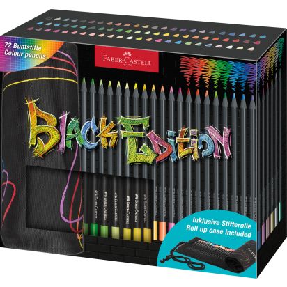 Rollup 72 creioane Colorate Black edition FABER-CASTELL - 1