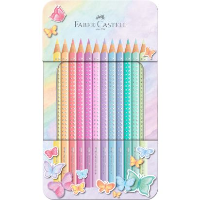 Set cadou 12 creioane Colorate pastel sparkle FABER-CASTELL - 1
