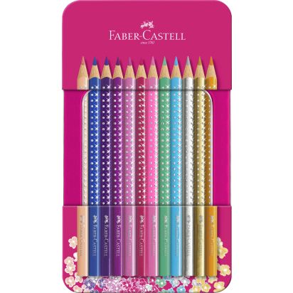 Set cadou 12 creioane Colorate sparkle FABER-CASTELL - 1