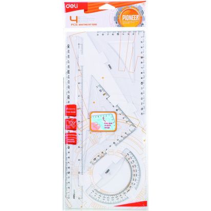 Set geometrie 4 piese transp. eg00512 DELI - 1