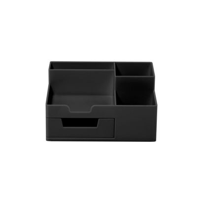 Suport birou 5 compartimente plastic negru ECADA - 1