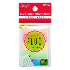 Bloc notes adeziv index plastic 5 cul 45x12 DACO
