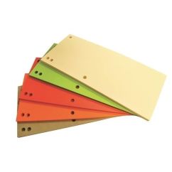 Intercalator C7 din carton OFFICE Products, 105x235 mm, 4 perforatii, 100 buc/set, color mix
