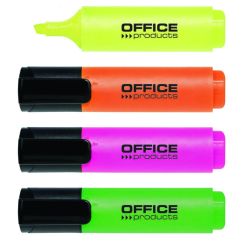 Textmarker OFFICE Products FLUO, scriere de 2-5 mm, set 4 culori