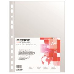Folie protectie pentru documente A4, 40 microni, 100/set, Office Products - cristal