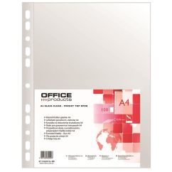 Folie protectie OFFICE Products, A4, cristal, 50 microni, 100 file/set