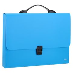 Servieta plastic cu maner A4 div culori neon DELI