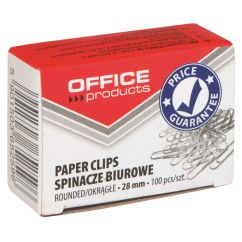 Agrafe metalice 28mm OFFICE Products, rotunjite, 100 buc/cutie